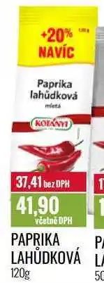 Ratio PAPRIKA LAHŮDKOVÁ 120g nabídka