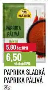 Ratio PAPRIKA SLADKÁ, PAPRIKA PÁLIVÁ 25g nabídka