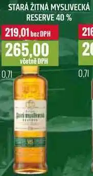 Ratio STARÁ ŽITNÁ MYSLIVECKÁ RESERVE 40% 0,7l nabídka