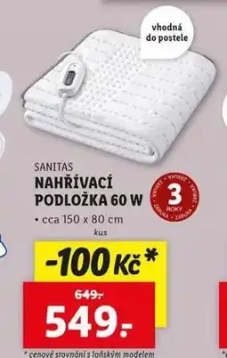 Lidl Nahřívací podložka 60 w nabídka