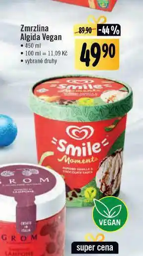 Jip Zmrzlina algida vegan nabídka