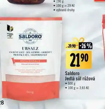 Jip Saldoro jedlá sůl růžová nabídka