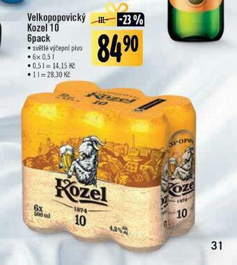 Jip Pivo velkopopovický kozel 10 nabídka