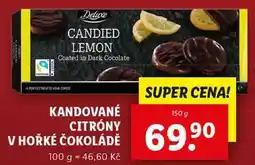 Lidl KANDOVANÉ CITRÓNY V HORKÉ ČOKOLÁDĚ, 150 g nabídka