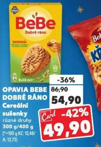 Kaufland Opavia bebe 86,90 dobré ráno cereální sušenky nabídka