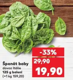 Kaufland Špenát baby nabídka