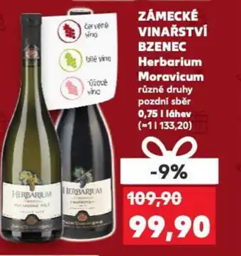 Kaufland Zámecké vinařství bzenec herbarium moravicum nabídka