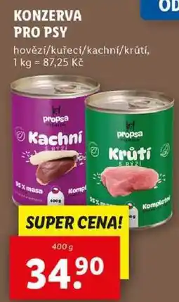 Lidl KONZERVA PRO PSY, 400 g nabídka