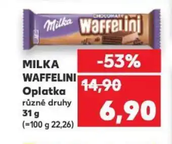 Kaufland Milka waffelini oplatka nabídka