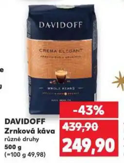 Kaufland Davidoff zrnková káva nabídka