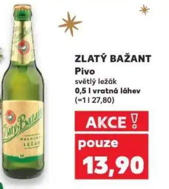 Kaufland ZLATÝ BAŽANT Pivo nabídka