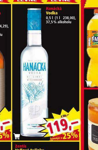 Norma Hanácká vodka nabídka