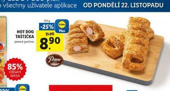 Lidl Hot dog taštička nabídka
