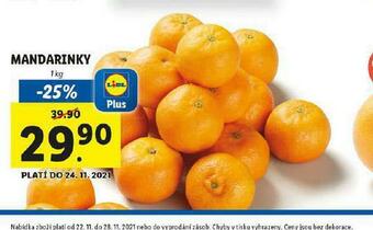 Lidl Mandarinky nabídka