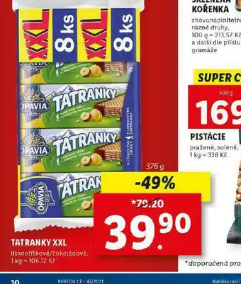 Lidl Tatranky xxl nabídka