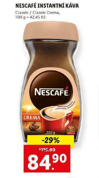 Lidl Nescafé instantní káva nabídka