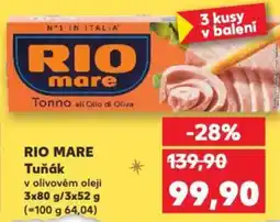 Kaufland RIO MARE Tuňák v olivovém oleji nabídka