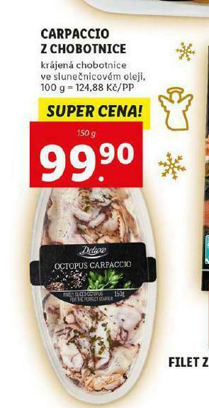 Lidl Carpaccio z chobotnice nabídka