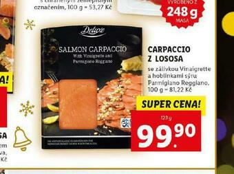 Lidl Carpaccio z lososa nabídka