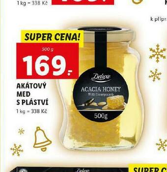 Lidl Akátový med s pláství nabídka