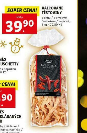 Lidl Válcované těstoviny nabídka