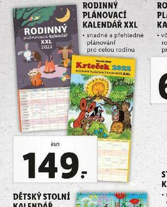 Rodinný plánovací kalendář xxl