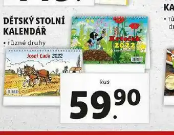 Lidl Dětský stolní kalendář nabídka