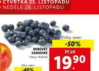 Lidl Borůvky kanadské nabídka