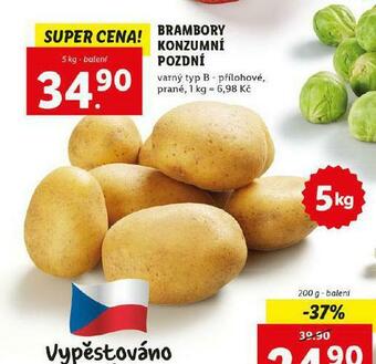Lidl Brambory konzumní pozdní nabídka