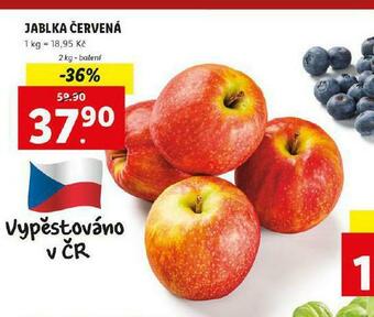 Lidl Jablka červená nabídka