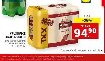 Lidl Pivo krušovice královská 10 nabídka