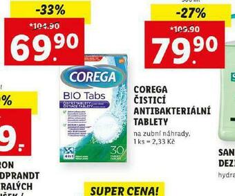 Lidl Corega čistící antibakteriální tablety nabídka