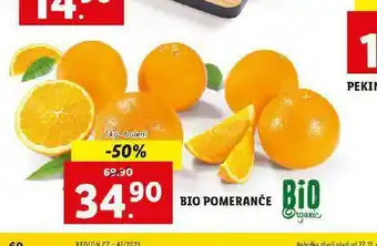 Lidl Bio pomeranče nabídka