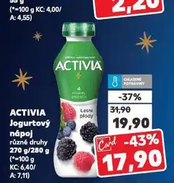 Kaufland Activia jogurtový nápoj nabídka