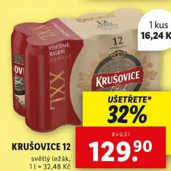 Lidl KRUŠOVICE 12, 8x 0,5 l nabídka