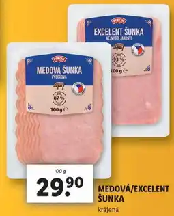 Lidl MEDOVÁ/EXCELENT ŠUNKA, 100 g nabídka