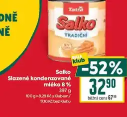 Billa Salko Slazené kondenzované mléko 8% nabídka