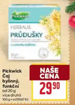 Billa PICKWICK Čaj bylinný, funkční nabídka