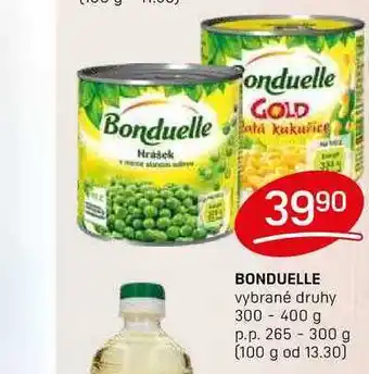 Flop BONDUELLE vybrané druhy 300-400 g p.p. 265 - 300 g nabídka