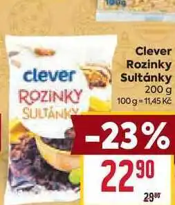 Billa Clever Rozinky Sultánky 200g nabídka