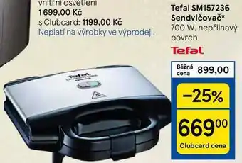 Tesco Tefal SM157236 Sendvičovač, 700 W, nepřilnavý povrch nabídka