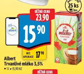 Albert Albert Trvanlivé mléko 3,5% 1 l nabídka