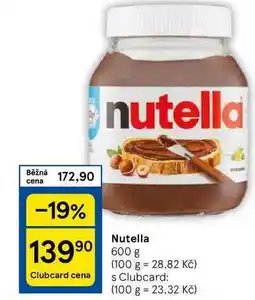 Tesco Nutella, 600 g nabídka