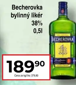 Hruška BECHEROVKA bylinný likér 38% nabídka