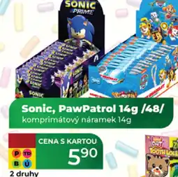 Tamda Foods Sonic, PawPatrol komprimátový náramek nabídka