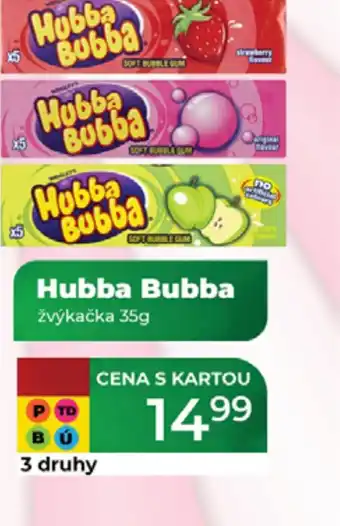 Tamda Foods Hubba Bubba žvýkačka nabídka