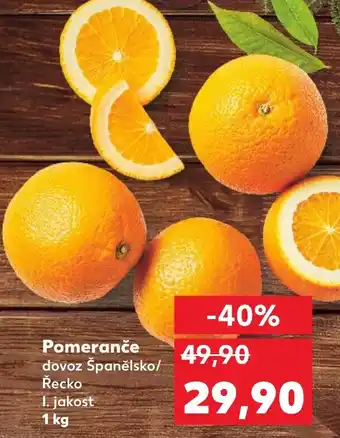 Kaufland Pomeranče nabídka