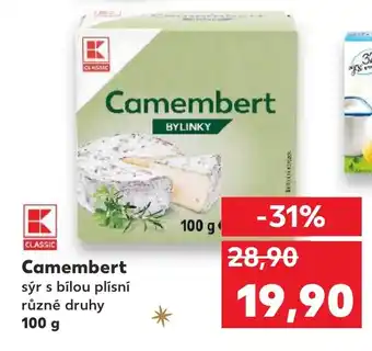 Kaufland Camembert sýr s bílou plísní nabídka