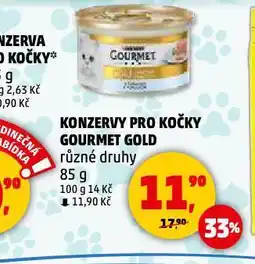 Penny Market Gourmet gold konzervy pro kočky nabídka