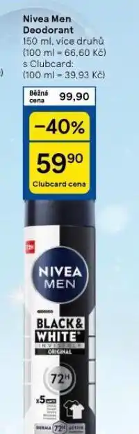 Tesco Nivea men deodorant nabídka